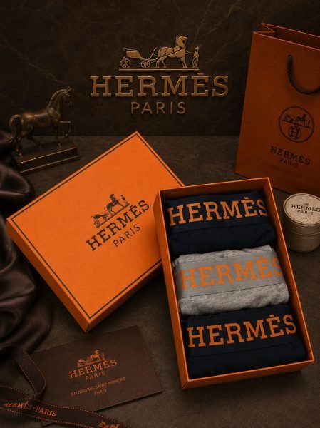 Hermès — Мъжки боксерки 3бр/кутия #42