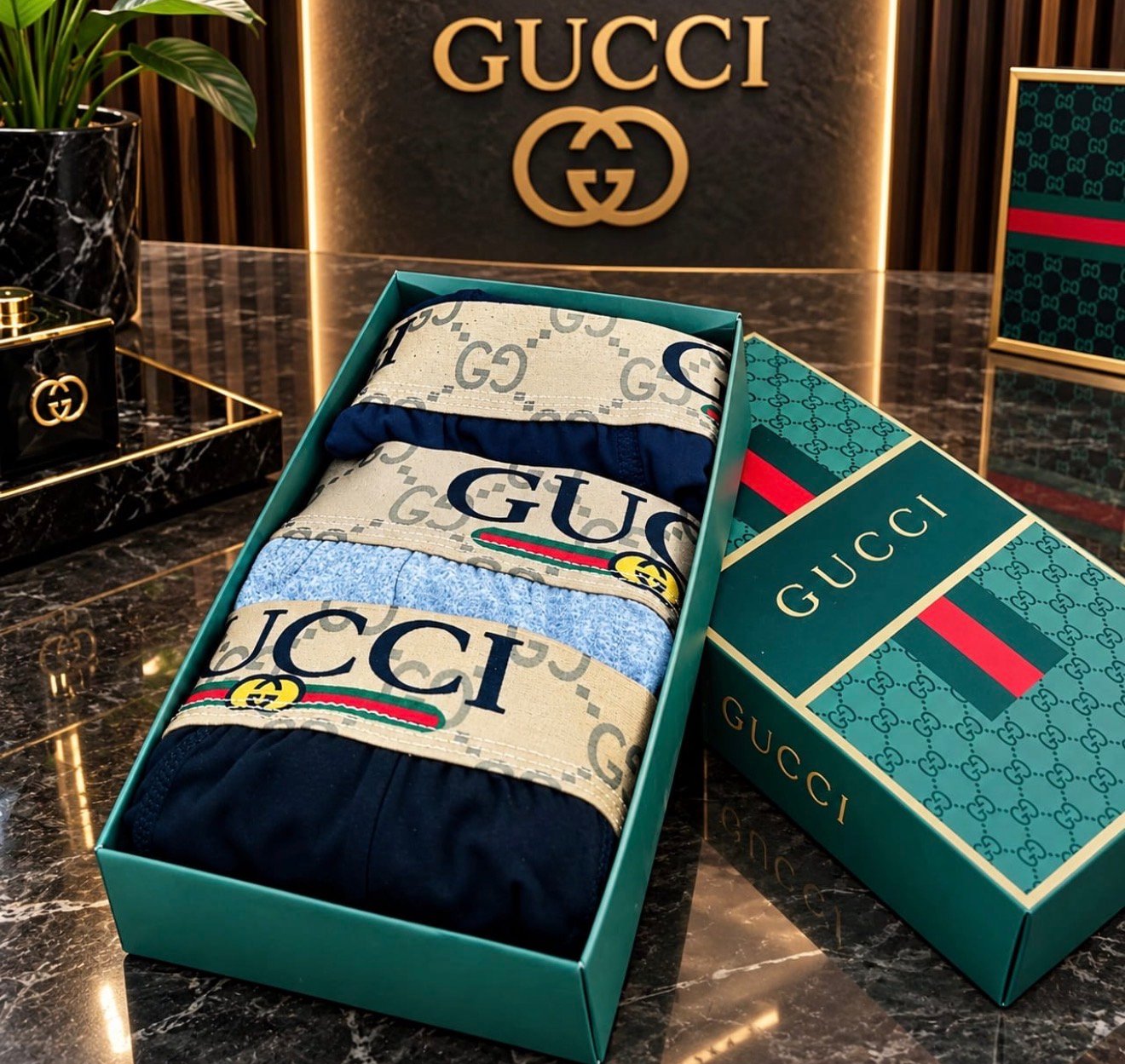 Gucci — Мъжки боксерки 3бр/кутия #57
